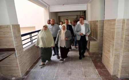 محافظ المنوفية يزور المدرسة المصرية اليابانية بشبين الكوم لتفقد التجهيزات النهائية