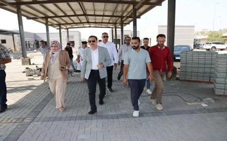 محافظ المنوفية يقوم بجولة تفقدية لمتابعة الموقف النموذجي ومدخل المنطقة الصناعية في قويسنا