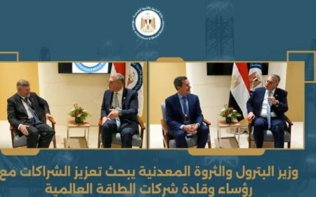 وزير البترول يجري محادثات لتعزيز الشراكات مع قادة شركات الطاقة العالمية