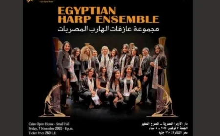 عازفات الهارب يحيين حفل افتتاح المتحف المصري الكبير في الأوبرا