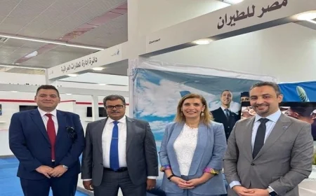 مصر للطيران تسطع في معرض العراق الدولي للطيران والخدمات اللوجستية بالصور