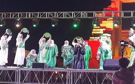 فاطمة عيد وفرق النيل تتألق في معبد دندرة لآلهة الحب والجمال