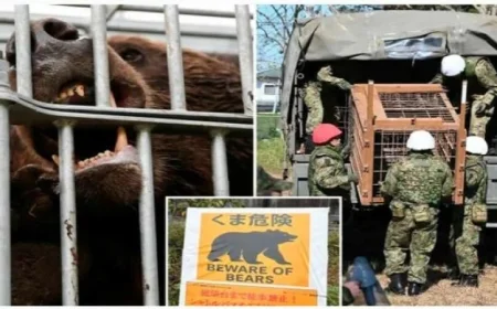 هجوم دببة على سكان اليابان والحكومة تستنفر الجيش للحد من الكارثة