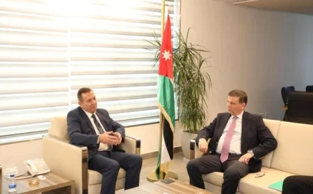 وزير الزراعة يلتقي نظيره الأردني لتعزيز التعاون في مجال الاستثمار الزراعي