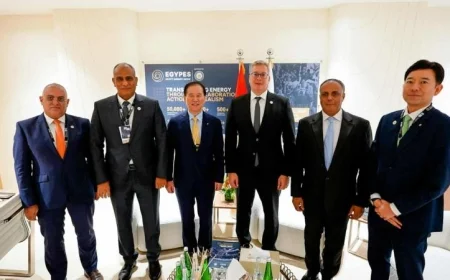 وزير البترول يناقش التعاون مع قادة الشركات العالمية في أديبك 2025 بأبوظبي