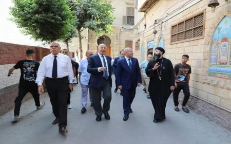 محافظ القاهرة يجري جولة تفقدية في مجمع كنائس حارة زويلة الأثرية وأبرز معالم المنطقة المحيطة