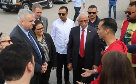 السفير الألماني في القاهرة يزور مركز الخدمات اللوجيستية في العريش لتعزيز التعاون الاقتصادي