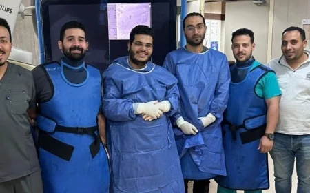 نجاح مذهل في إنقاذ حياة مريض بمستشفى معهد الكبد في جامعة المنوفية بعد نزيف حاد دون الحاجة للجراحة