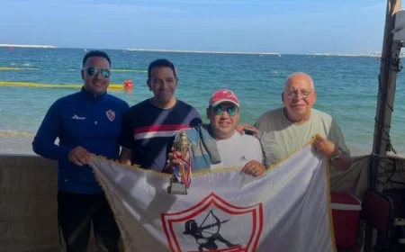 ثلاثي الزمالك يحقق الميدالية البرونزية في بطولة السباحة للمسافات الطويلة