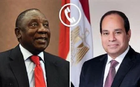 الرئيس السيسي ورئيس جنوب إفريقيا يعززان أواصر التعاون بين القاهرة وبريتوريا