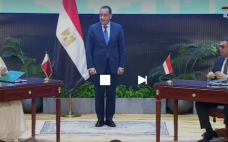 مدبولى يوقع اتفاقية شراكة استثمارية بين مصر وقطر لتعزيز علم الروم