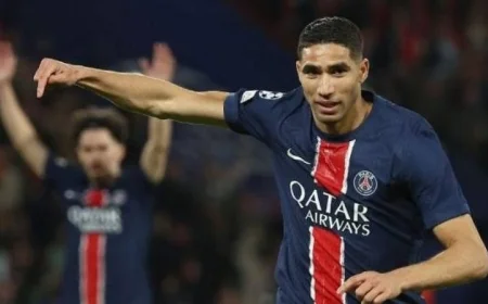 أشرف حكيمي مهدد بالغياب عن الملاعب لمدة 5 أسابيع بحسب مصادر صحفية