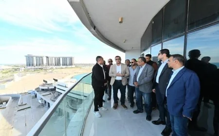وزير الإسكان يزور برج LD08 وكومبوند مزارين في مدينة العلمين الجديدة