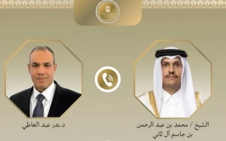 عبد العاطي يناقش مع وزير خارجية قطر مستجدات الأوضاع في قطاع غزة