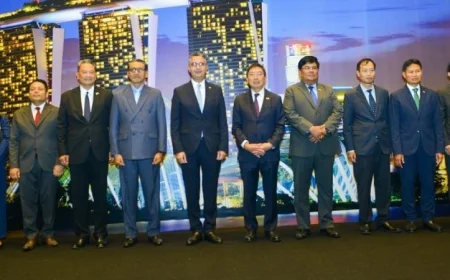 وزير التموين يحتفل بمرور 60 عامًا على استقلال سنغافورة في سفارتها