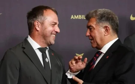 لابورتا يصف هانسي فليك بالظاهرة بعد انتصار برشلونة الكبير على سيلتا فيجو