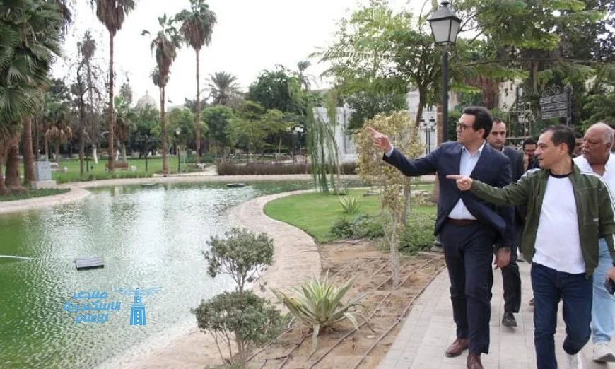 وزير الثقافة يتفقد مشروع حديقة الأزبكية ويؤكد أهمية تسريع تطوير مدخل المسارح