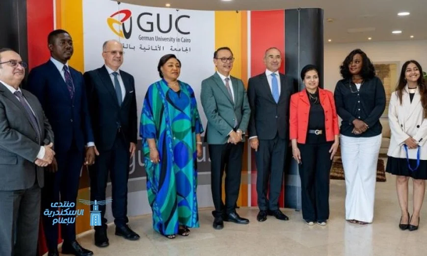 زيارة السيدة الأولى لجمهورية الكونغو للجامعة الألمانية بالقاهرة لتعزيز العلاقات الثقافية والتعليمية