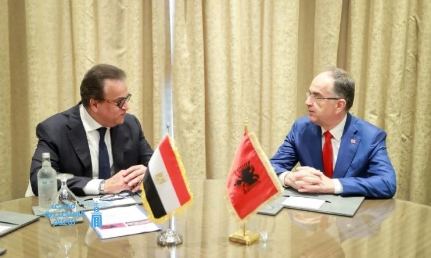 وزير الصحة يلتقي رئيس ألبانيا لاستكشاف فرص التعاون الصحي بين الدولتين