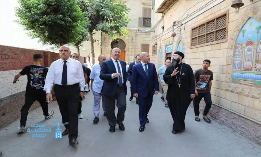 محافظ القاهرة يجري جولة تفقدية في مجمع كنائس حارة زويلة الأثرية وأبرز معالم المنطقة المحيطة