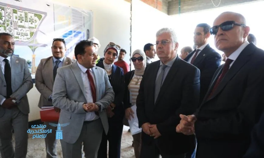 عاشور يقوم بجولة تفقدية لمشروعات الإنشاءات في المستشفى الجامعي لجامعة الأقصر