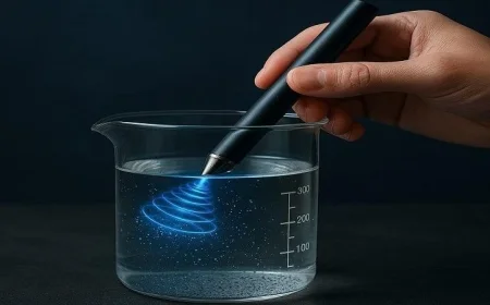 جهاز بحجم القلم يستخدم الموجات الصوتية لإزالة جزيئات البلاستيك المتناهية الصغر