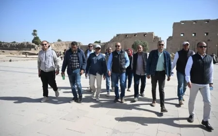 الأمين العام للمجلس الأعلى للآثار يقوم بجولة تفقدية لمشروعات أثرية جديدة في الأقصر