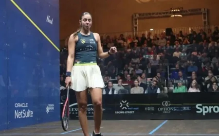 هانيا الحمامي تحقق إنجازاً رائعاً بالتأهل إلى نصف نهائي بطولة سبروت للاسكواش للأبطال 2026