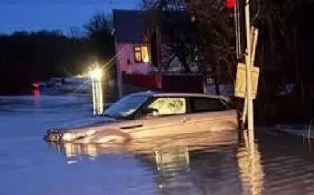 العاصفة تشاندرا تعطل حركة السفر وتؤدي إلى فيضانات كارثية في المملكة المتحدة