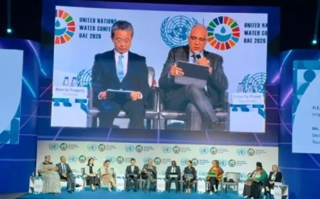 سويلم يتحدث في الجلسة التشاركية لرؤساء مؤتمر الأمم المتحدة للمياه في السنغال