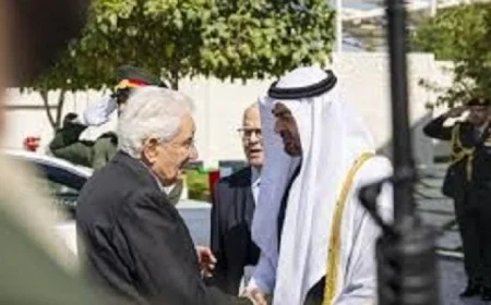 رئيس الإمارات يستعرض فرص التعاون مع الرئيس الإيطالي خلال زيارته إلى أبوظبي