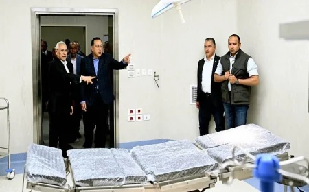مدبولي يزور المستشفى الثلاثي الجامعي بالمنيا ويستعرض تشغيله التجريبي بالصور