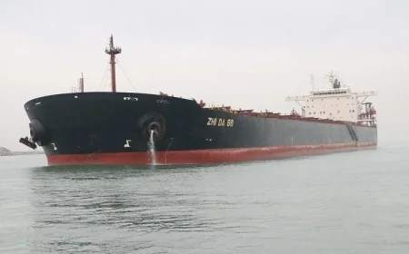 ميناء دمياط يسجل رقماً قياسياً في تفريغ حمولة السفينة ZHI DA 88