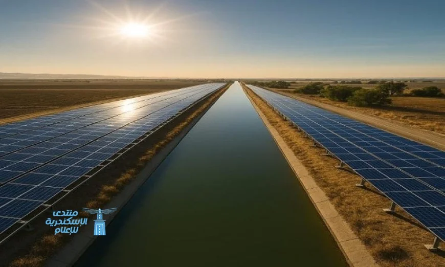 أشعة الشمس تنير قنوات كاليفورنيا وتساهم في إنتاج الطاقة النظيفة