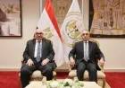 وزير العدل يستقبل رئيس هيئة قضايا الدولة في استقبال رسمي بمناسبة توليه المنصب الجديد