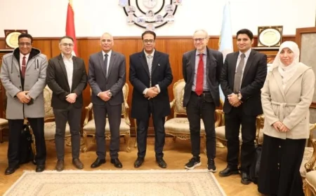وفد جامعة برمنغهام يزور المركز القومي للبحوث في إطار مشروع مشترك مصري بريطاني