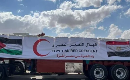 قافلة زاد العزة الـ 131 تصل إلى قطاع غزة لدعم الفلسطينيين