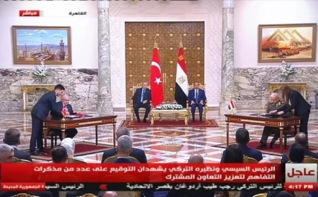 الرئيس السيسي وأردوغان يتعاونان لتوقيع اتفاقيات جديدة لتعزيز العلاقات المشتركة