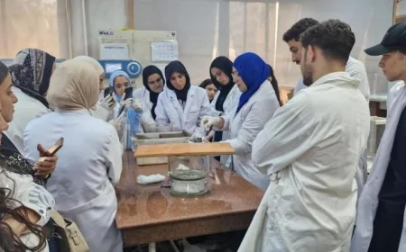 القومي للبحوث يختتم تدريب طلبة كلية تكنولوجيا العلوم الصحية التطبيقية بنجاح