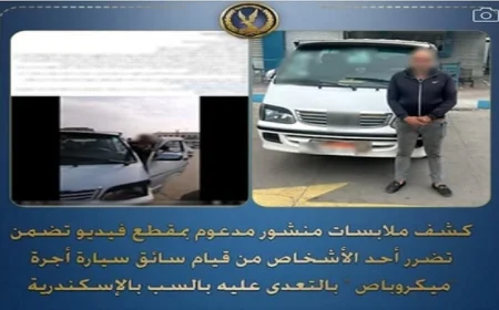 ضبط سائق ميكروباص يسب راكبا بسبب خلاف على الأجرة في حادثة مثيرة