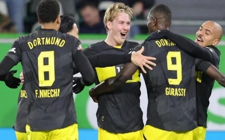 دورتموند يحقق انتصاراً مثيراً على فولفسبورج 2-1 ويستمر في ملاحقة بايرن ميونخ في الدوري الألماني