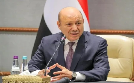 رئيس القيادة اليمنية يؤكد ضرورة الحكومة الجديدة لاستعادة مؤسسات الدولة