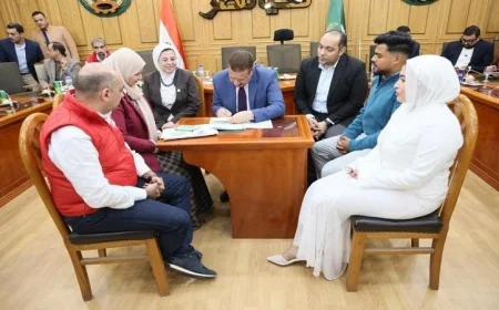 محافظ المنوفية يشهد عقد قران ثلاثة من أبناء دور الرعاية في مناسبة مميزة