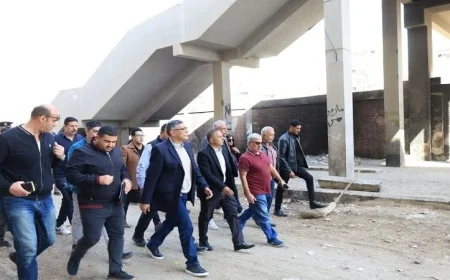 محافظ الجيزة يواصل جولاته بتفقد أعمال تطوير ورصف شارع ناهيا لتحسين البنية التحتية