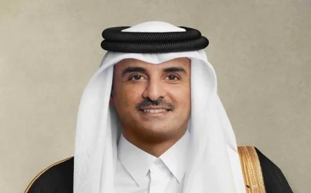 أمير قطر ولاريجاني يتبادلان الأفكار حول خفض التصعيد وتعزيز الأمن الإقليمي