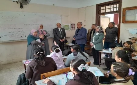 مدير تعليم القليوبية يزور المدارس لمتابعة سير العملية التعليمية وانتظامها