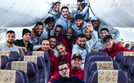 مطار القاهرة يحتضن بعثة فريق الجيش الملكي المغربي قبل مواجهة الأهلي المرتقبة