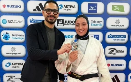 وزير الشباب والرياضة يبارك لصفا سليمان على إنجازها التاريخي في بطولة العالم للجودو للكبار
