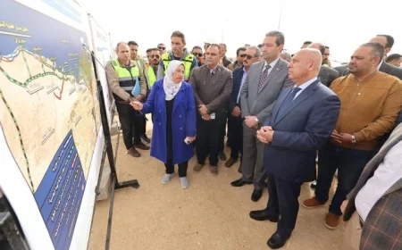 وزير النقل يزور تطوير الطريق الدولي الساحلي ويشرف على مشروع ازدواج دمياط الشرقي