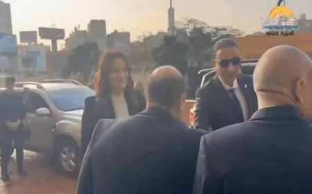 محافظ الجيزة الدكتور أحمد الأنصاري يصل إلى ديوان محافظة الجيزة لتعزيز الخدمات المحلية